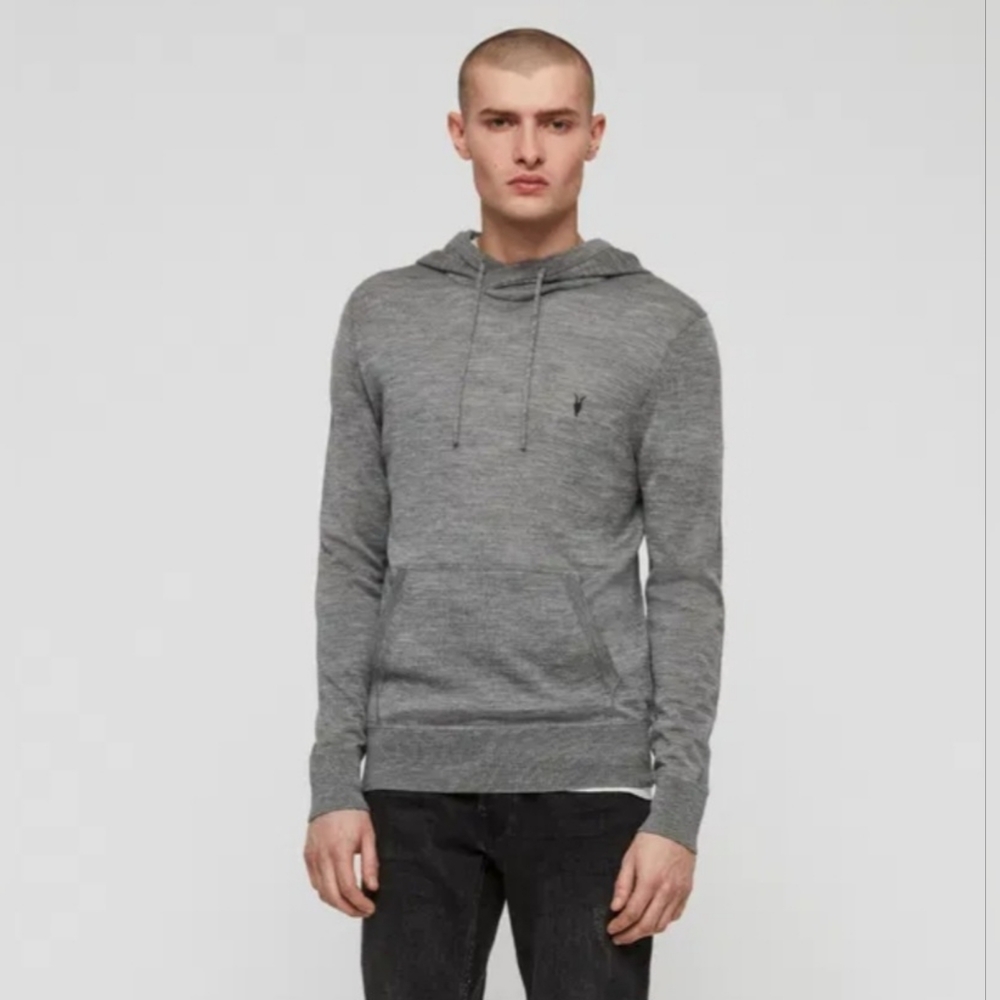 All Saints Mode Merino Hoodie Size Large - Picture 8 of 9